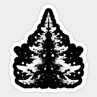 Rorschach Christmas Tree Sticker